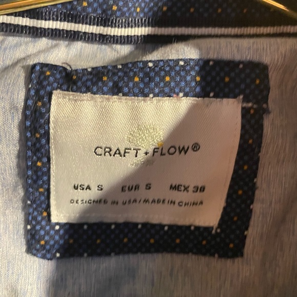 Boys craft and flow long sleeve button up dress shirt, blue, and-Size Small - Picture 3 of 4